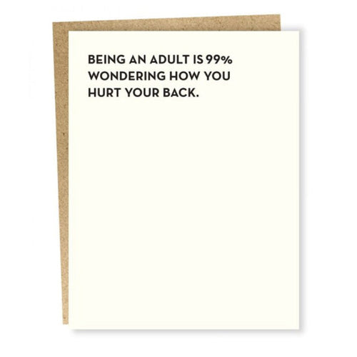 Being An Adult Card - Domestic Domestic