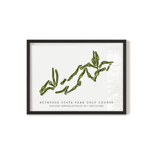Bethpage State Park Golf Course - Black Course | Golf Course Print | Black Frame