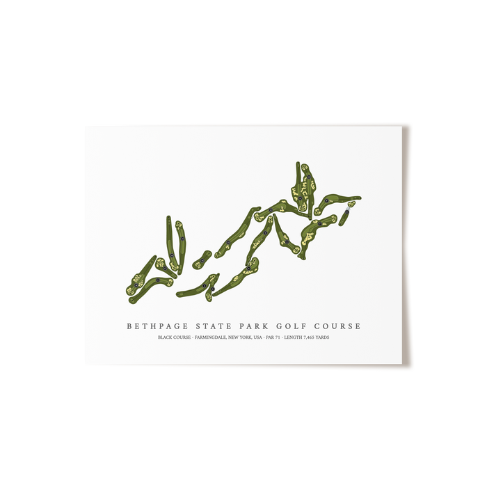 Bethpage State Park Golf Course - Black Course | Golf Course Print | Unframed