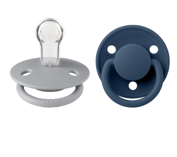 Bibs De Lux 2 Pack Silicone Onesize Cloud/Steel Blue
