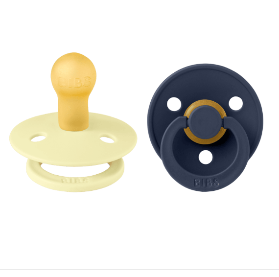 BIBS Pacifier Colour 2 PACK Latex size 2 Luna / Deep space