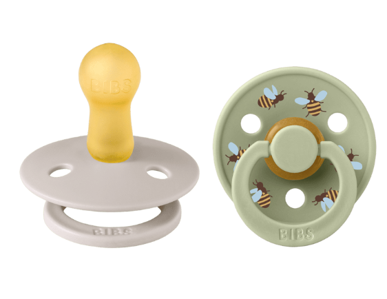 BIBS Pacifier Studio Colour 2 PACK Bumblebee Latex size 2 Mushroom Mix