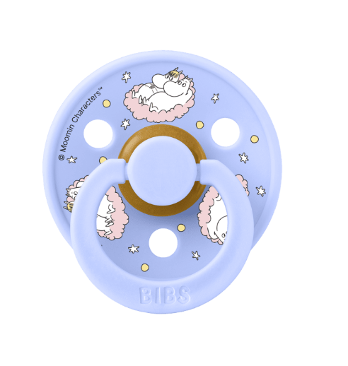 BIBS x Moomin Pacifier Colour 2 PACK Dreaming Latex Size 1 Baby Pink mix