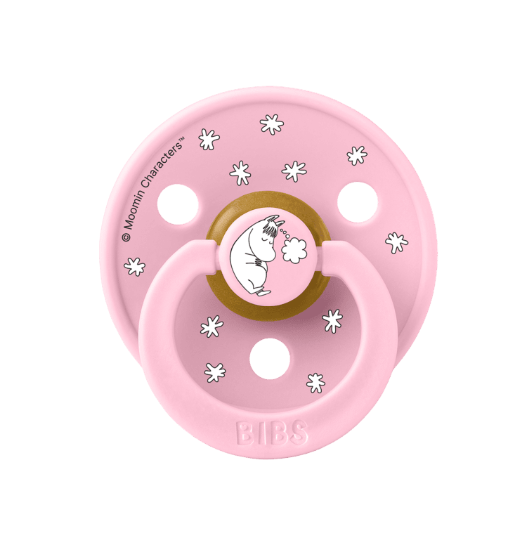 BIBS x Moomin Pacifier Colour 2 PACK Dreaming Latex Size 1 Baby Pink mix