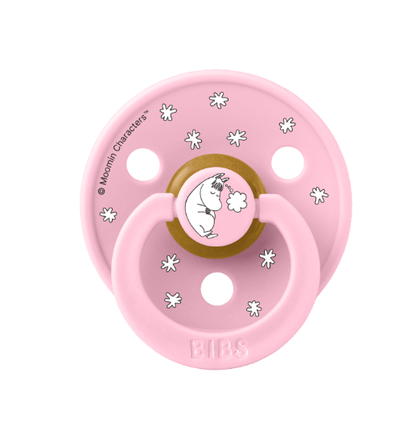 BIBS x Moomin Pacifier Colour 2 PACK Dreaming Latex Size 1 Baby Pink mix
