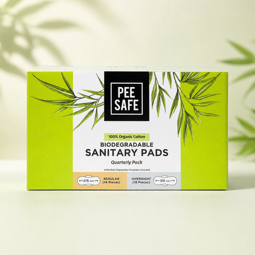 Pee Safe Biodegradable Sanitary Pads - Subscription Pack (Pack of 32)