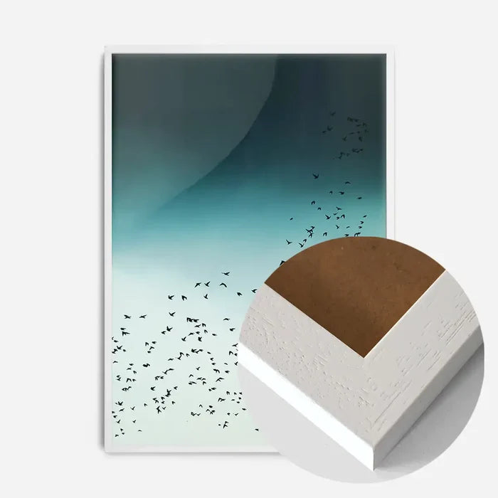 21x30cm | 8¼ x 11¾in / White Wood Frame