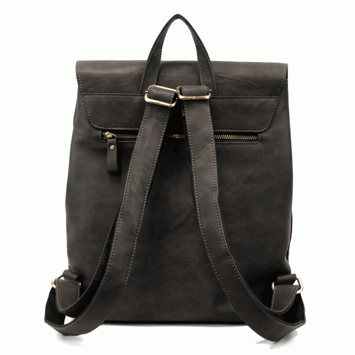 Black - Vegan Leather Colette Backpack