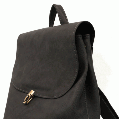 Black - Vegan Leather Colette Backpack