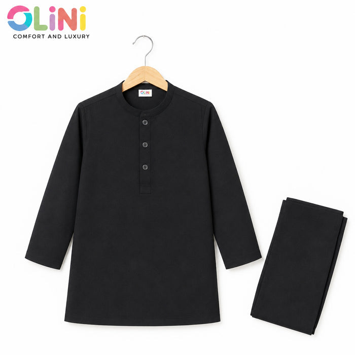 Black Kurta Shalwar All Season Wash N Wear - NUJ - OLINI