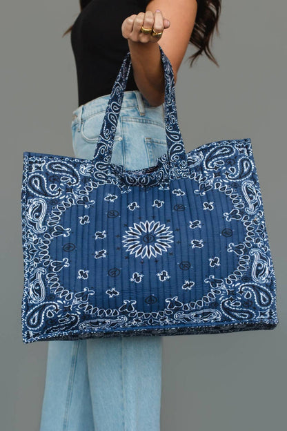 Blue Bandana Tote
