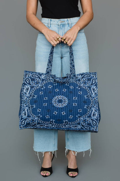 Blue Bandana Tote