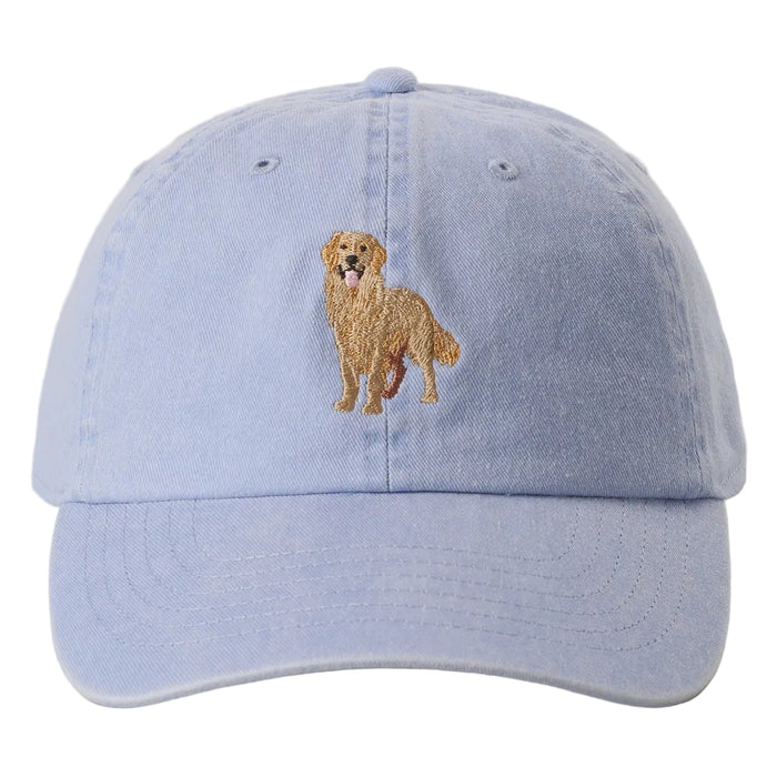 Blue Golden Retriever Embroidered Cap - Main View - Fashion City
