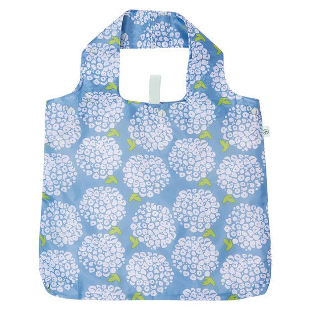 Blue Hydrangea Reusable Shopping Bag - Main View - Rockflowerpaper