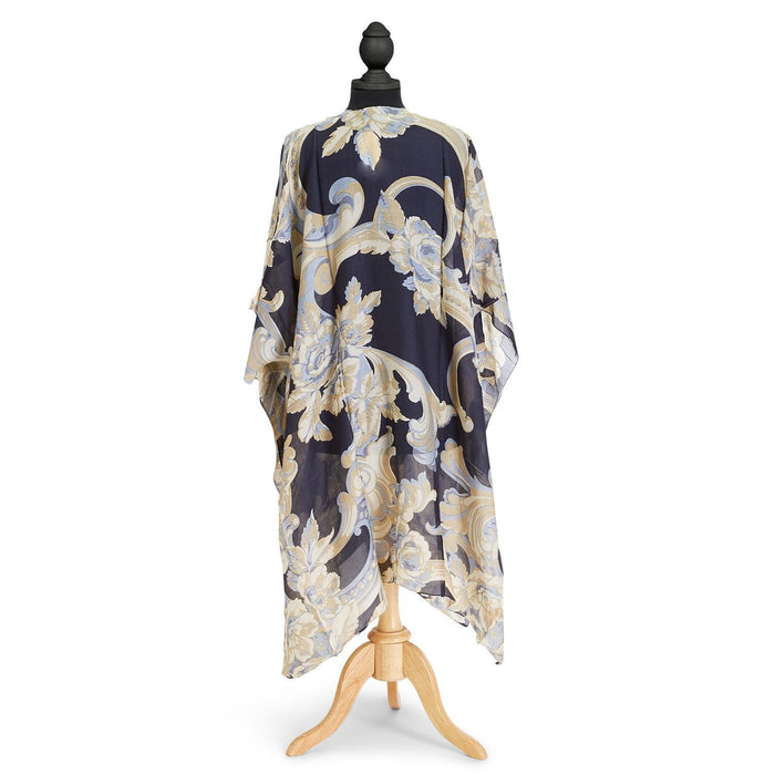 Blue Roses Long Kimono