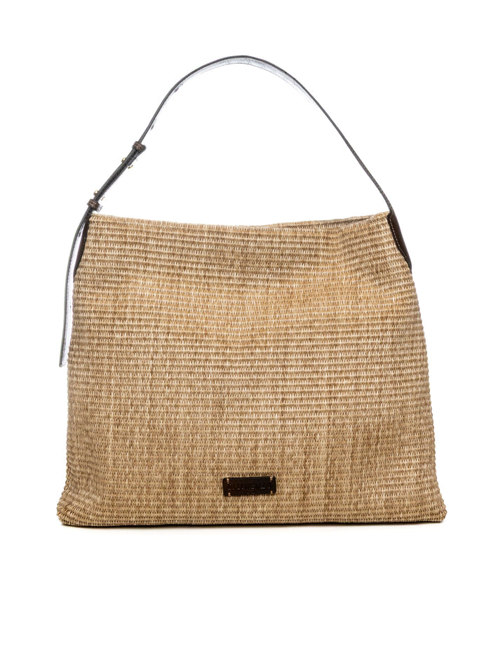DI LORENZO borsa a spalla elisa beige ELISA RAFFIA-BEIGE