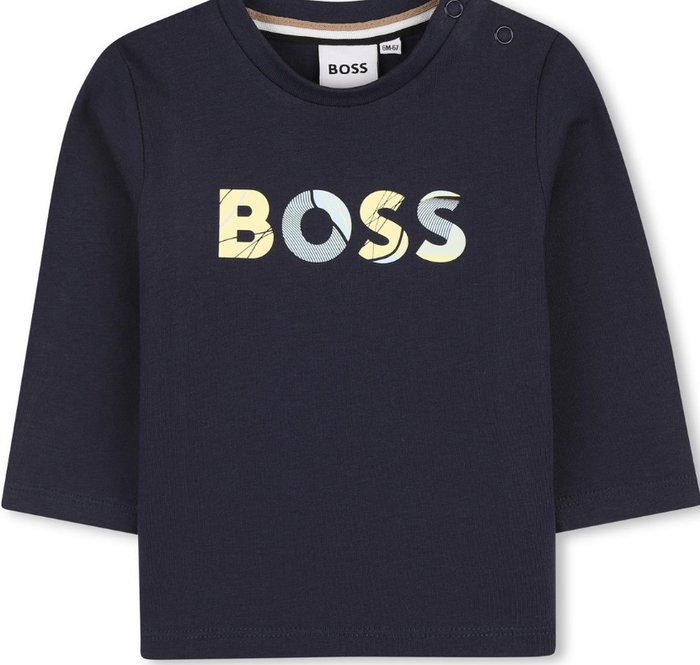 BOSS Blue Cotton Logo Thsirt