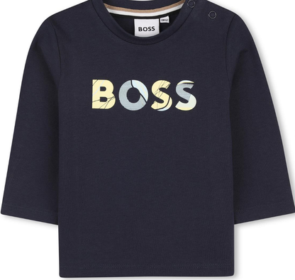 BOSS Blue Cotton Logo Thsirt
