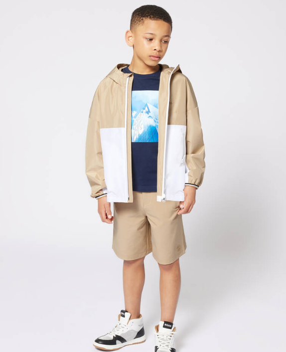 BOSS Boys Beige Bermuda Shorts