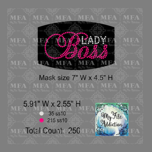 Boss Lady Small Rhinestone Digital Download File