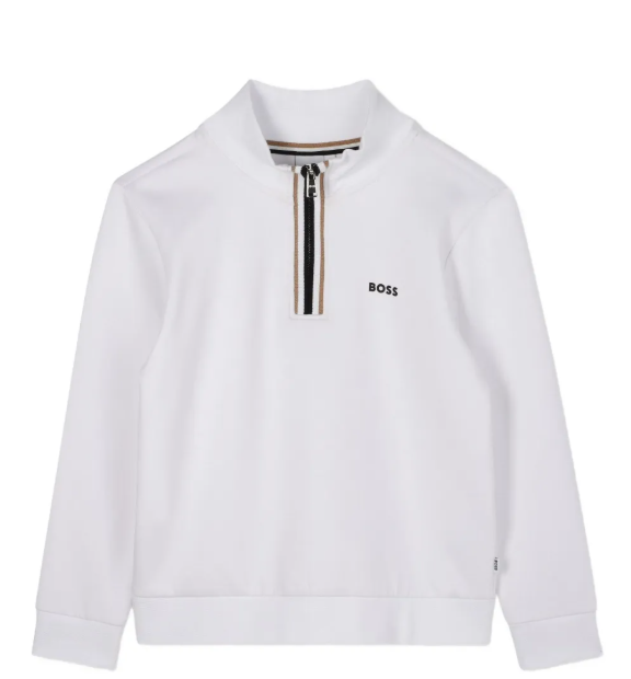 BOSS zip-neck sweatshirt