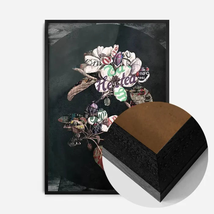 21x30cm | 8¼ x 11¾in / Black Wood Frame