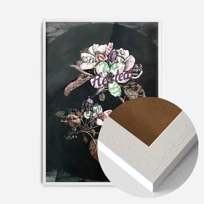 21x30cm | 8¼ x 11¾in / White Wood Frame
