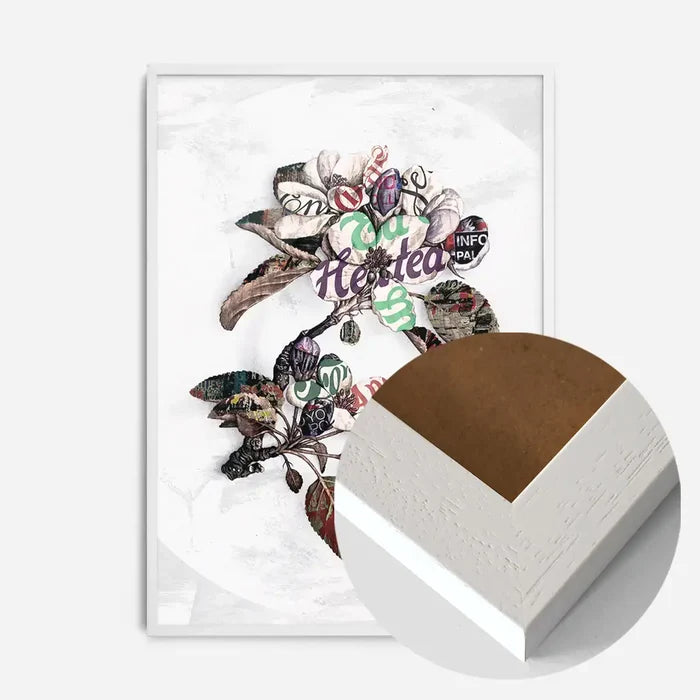 21x30cm | 8¼ x 11¾in / White Wood Frame