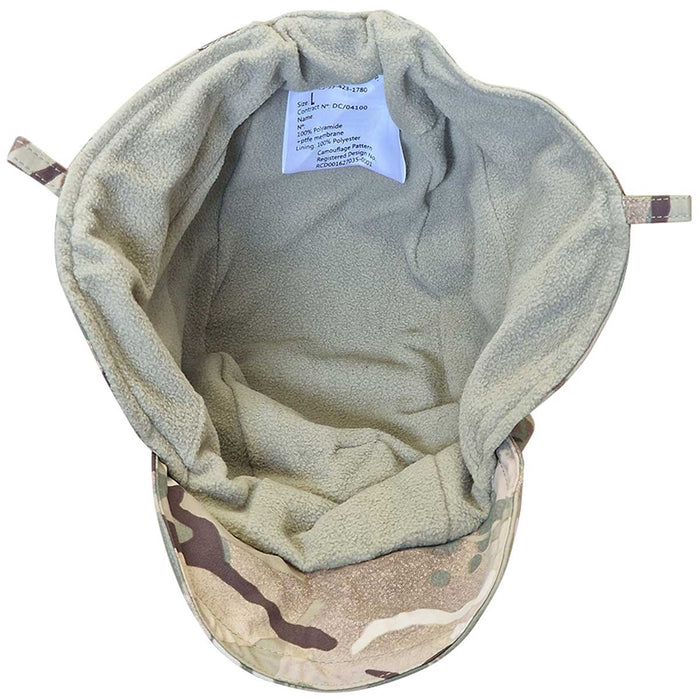 new mtp british army mvp cold weather cap no chin strap with fleece lining