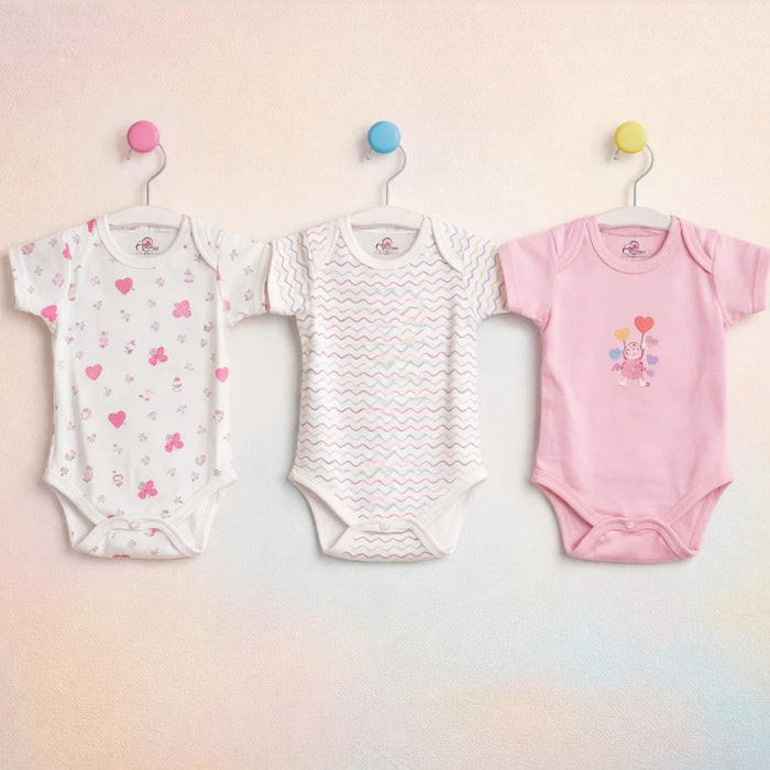 BRL - Pack of 3 - Short Sleeve Bodysuits - Rabbit Love