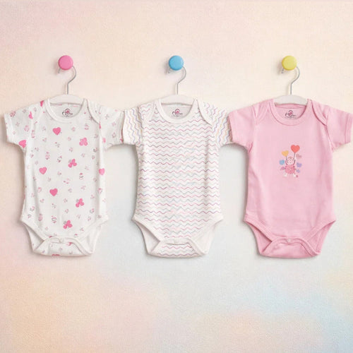BRL - Pack of 3 - Short Sleeve Bodysuits - Rabbit Love