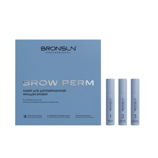 Bronsun - Long Term Brow Perm Composition Box Set - 3 Steps