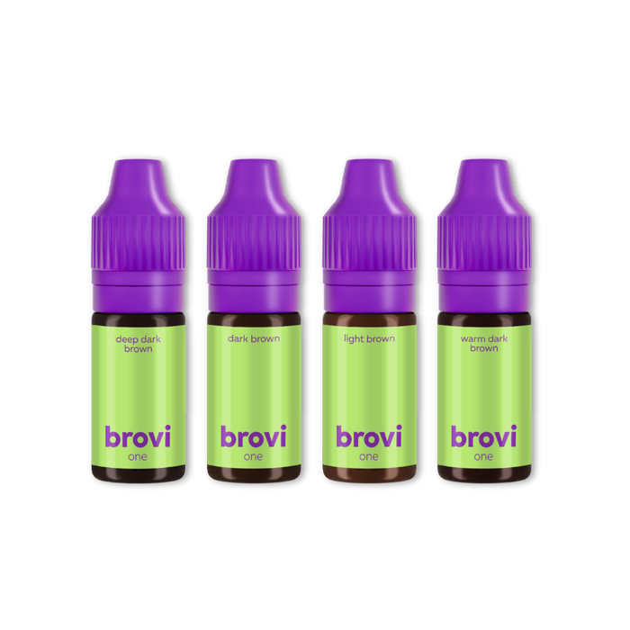 Brovi One Inorganic Best Sellers Set - 4 Pigments 10 ml Supreme Permanent