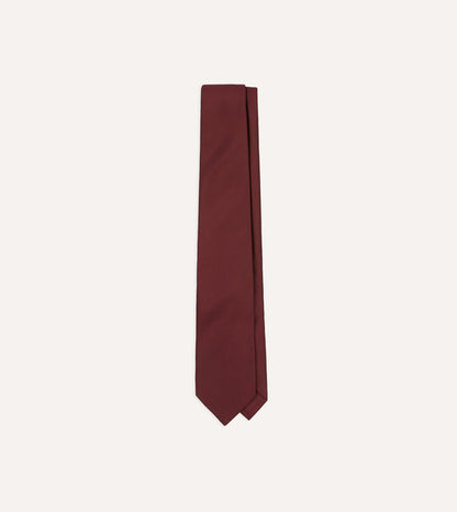 Burgundy 50oz Silk Twill Tipped Tie