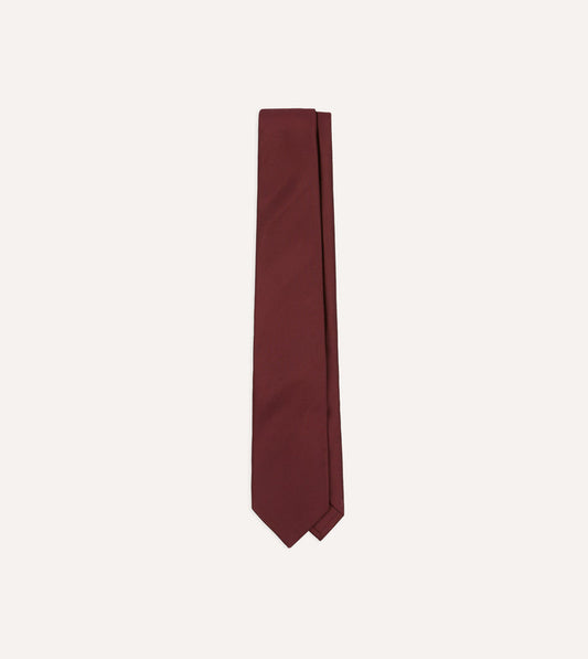Burgundy 50oz Silk Twill Tipped Tie