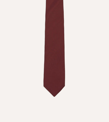 Burgundy 50oz Silk Twill Tipped Tie