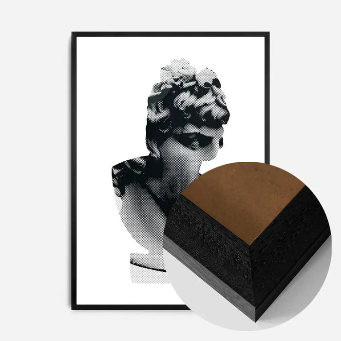 21x30cm | 8¼ x 11¾in / Black Wood Frame