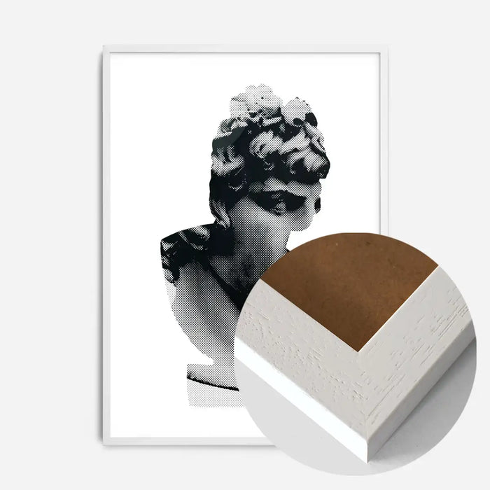 21x30cm | 8¼ x 11¾in / White Wood Frame