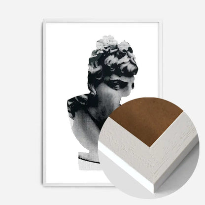 21x30cm | 8¼ x 11¾in / White Wood Frame