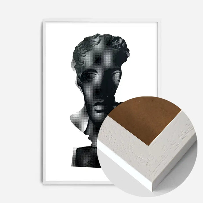 21x30cm | 8¼ x 11¾in / White Wood Frame