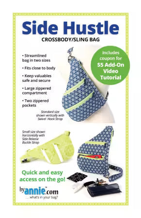 By Annie Side Hustle Crossbody/Sling Bag Pattern PBA309