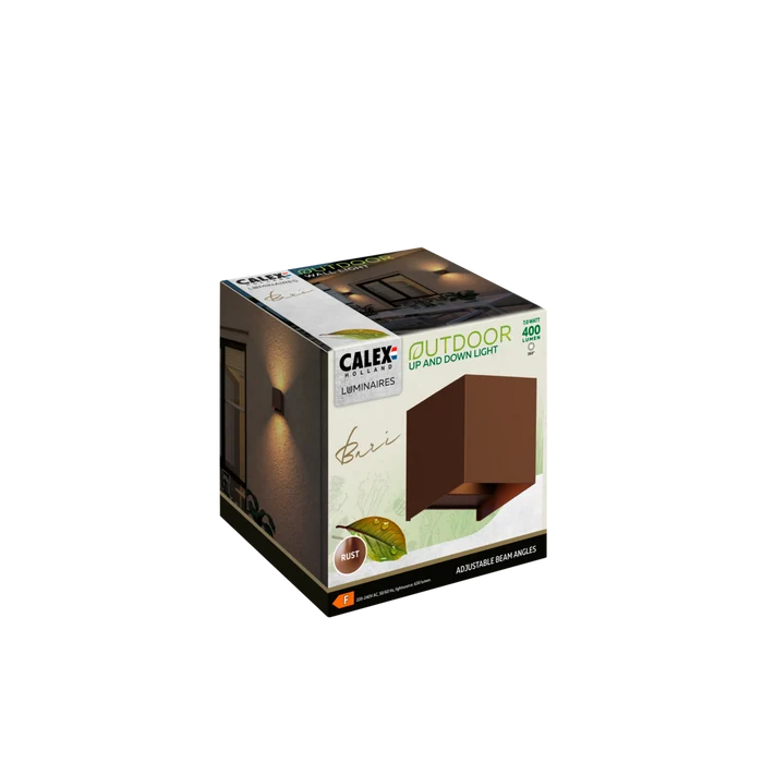 Calex Bari LED Wall Light - Up & Down - Rust