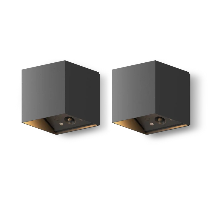 Calex Falerna Rechargeable Wall Light - 2 Pack - Black