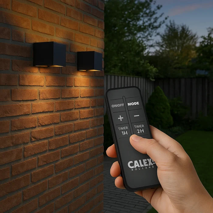 Calex Falerna Rechargeable Wall Light - 2 Pack - Black