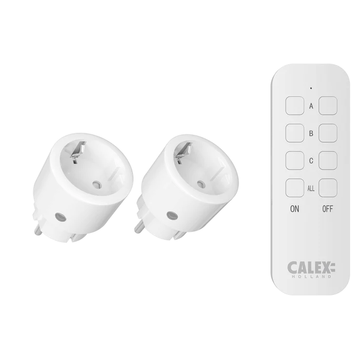Calex Indoor Socket - 2x Sockets - Remote Control