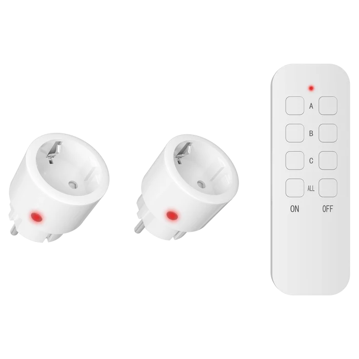 Calex Indoor Socket - 2x Sockets - Remote Control