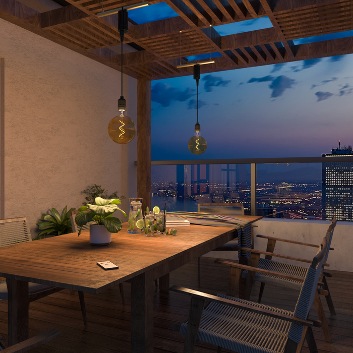 Outdoor Pendant Light Bundle - G125 Gold - 2 Pack
