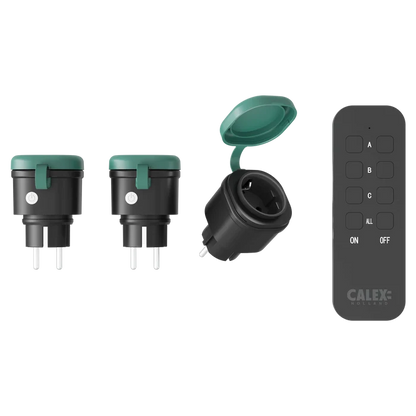 Calex Outdoor Socket - 3x sockets - Remote Control