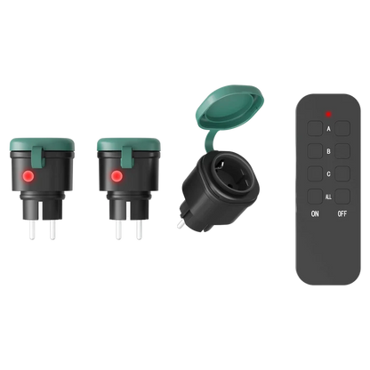 Calex Outdoor Socket - 3x sockets - Remote Control