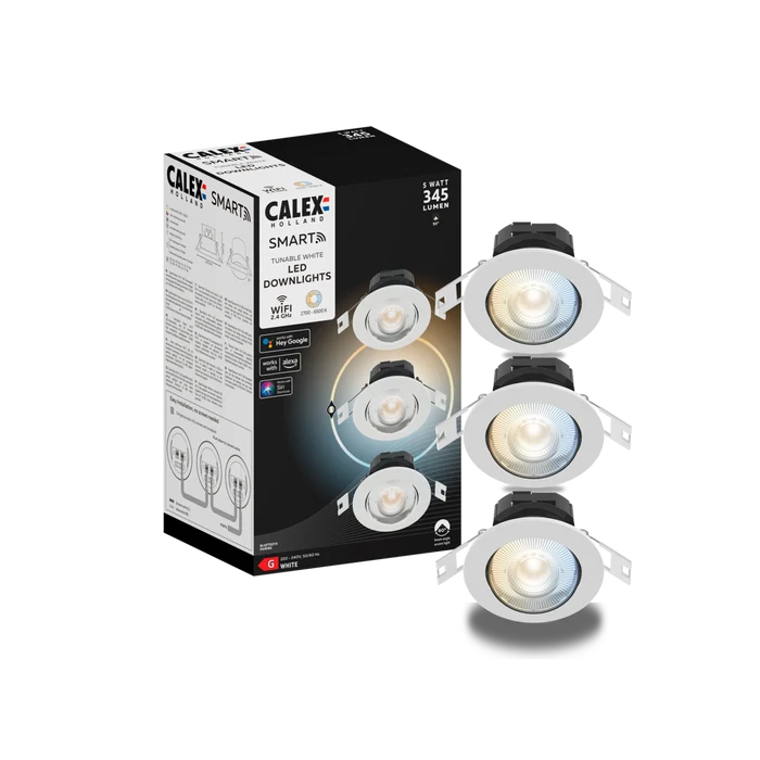 Calex Smart Downlight - 3 Pack - CCT - White